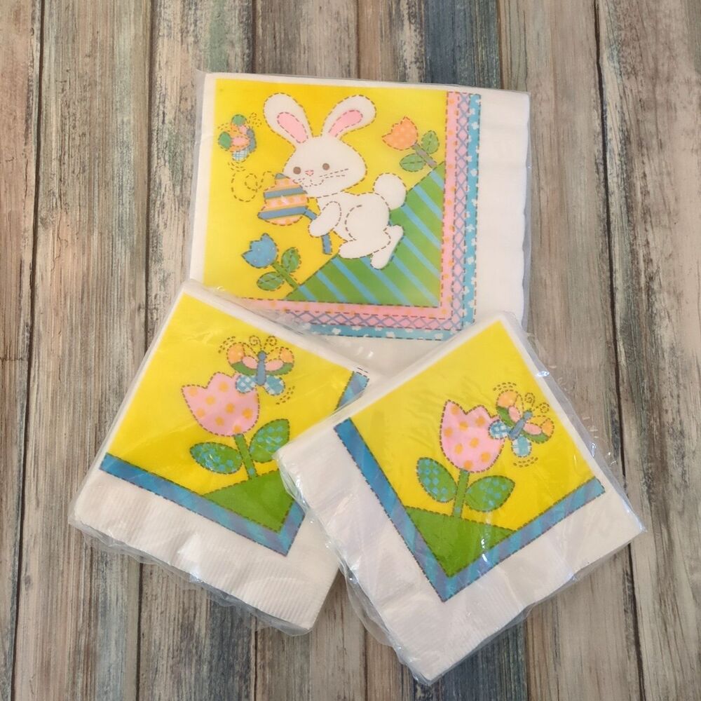 Vintage Easter Bunny Paper Napkins Spring Party Decor American Greetings